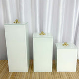 Trio Organizador Branco e Dourado
