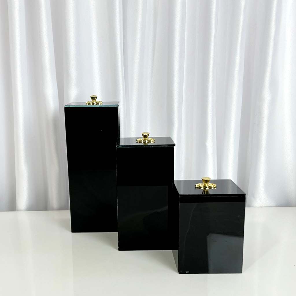 Trio Organizador Preto e Dourado